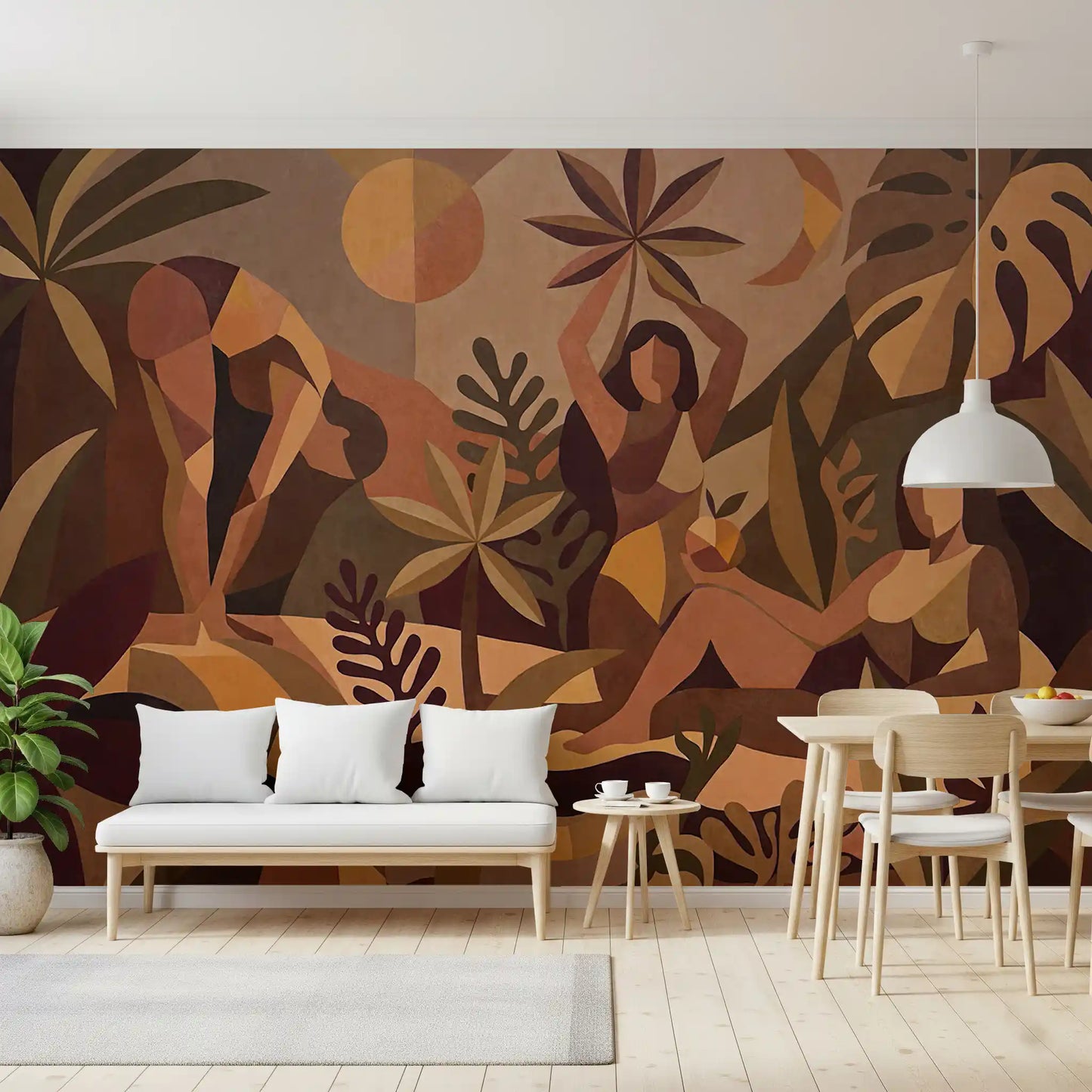 Amber Flora Wall Mural