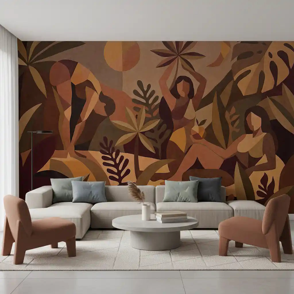 Amber Flora Wall Mural