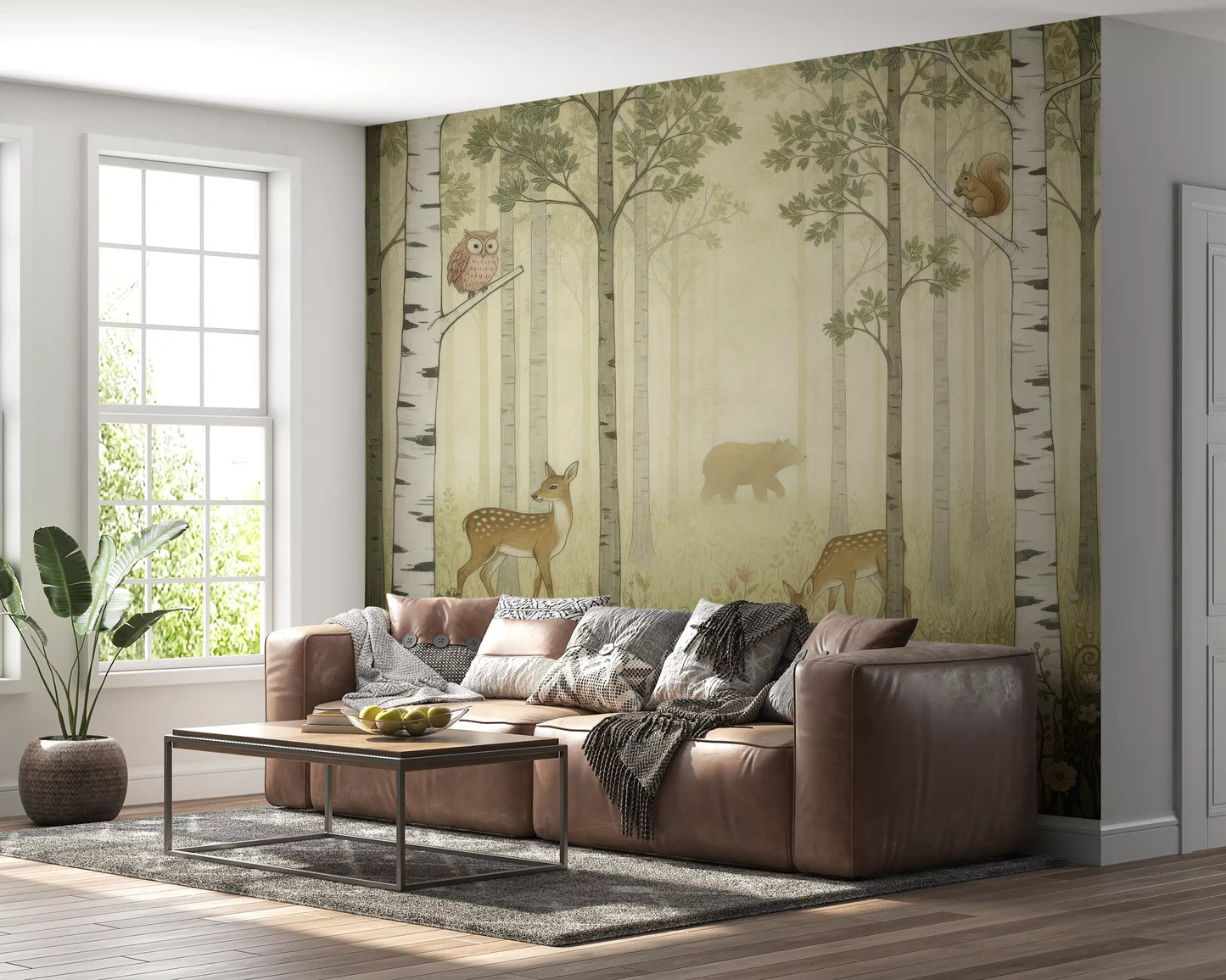 Forest Animals and Wildflowers – Summer Wall Mural