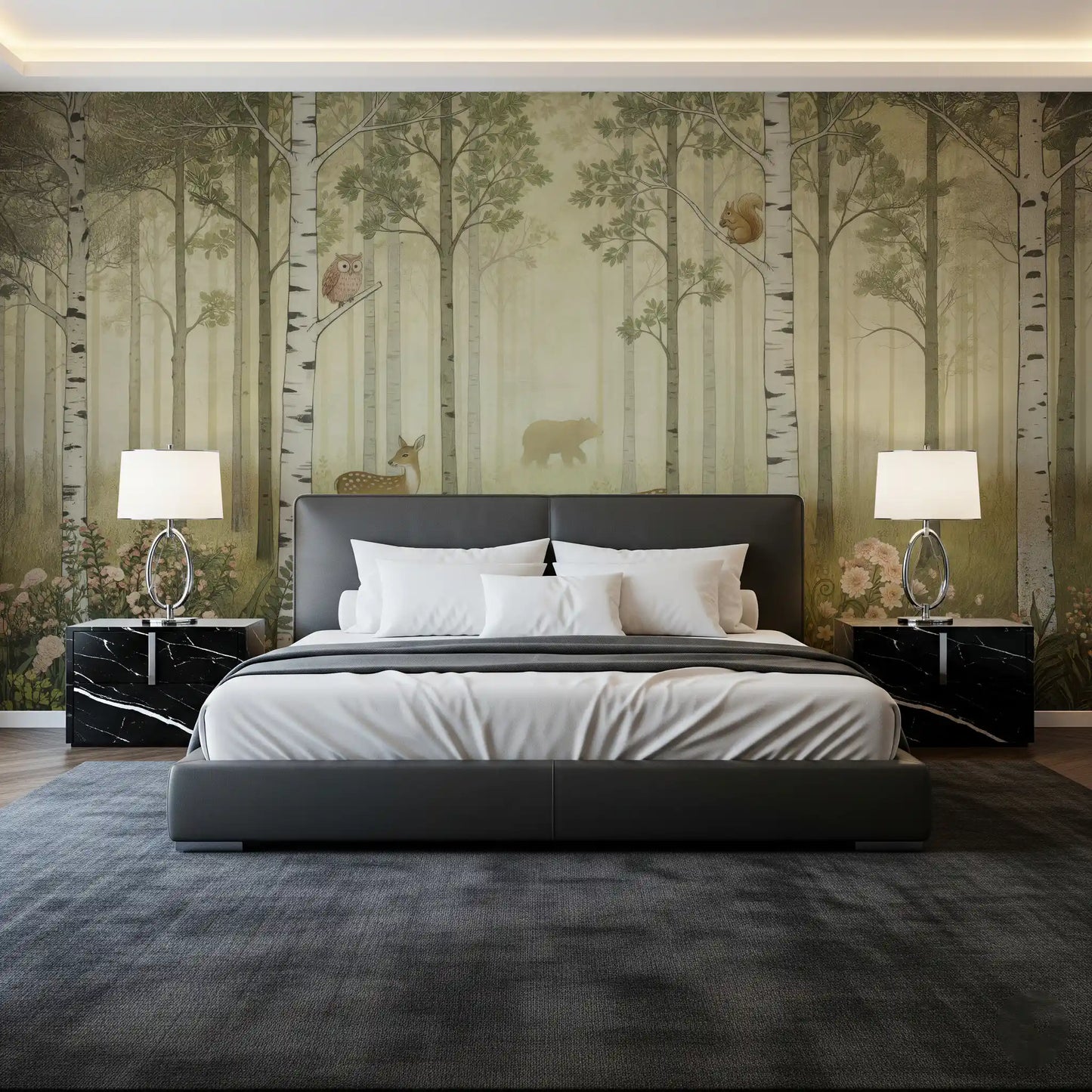 Forest Animals and Wildflowers – Summer Wall Mural