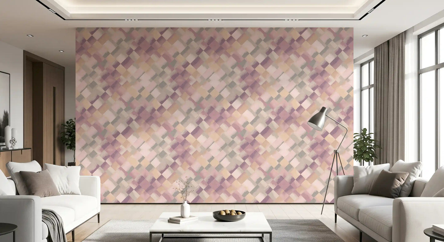Relax Sunrise Painted Checker Wallpaper⁠