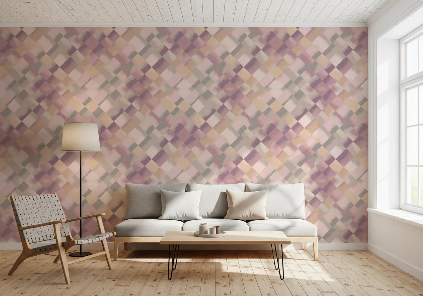 Relax Sunrise Painted Checker Wallpaper⁠