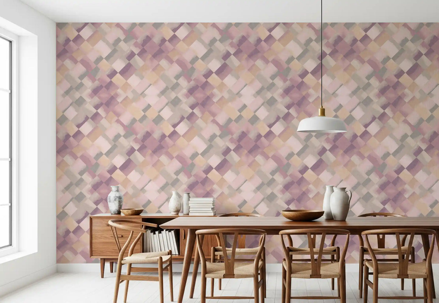 Relax Sunrise Painted Checker Wallpaper⁠