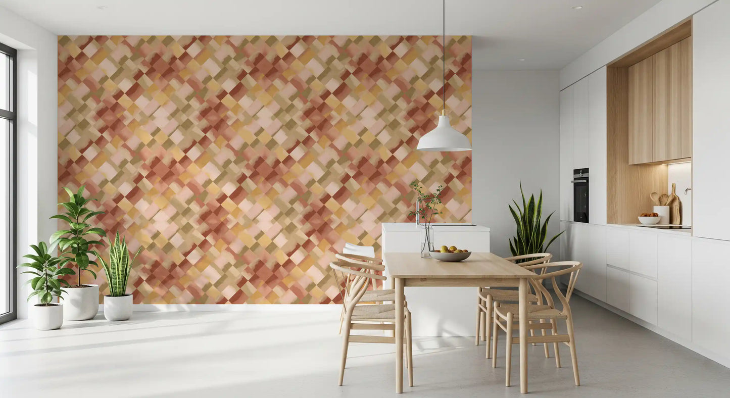 Relax Sunset Painted Checker Wallpaper⁠
