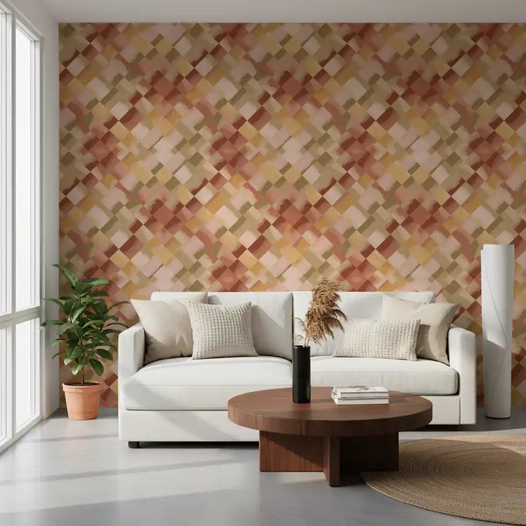 Relax Sunset Painted Checker Wallpaper⁠