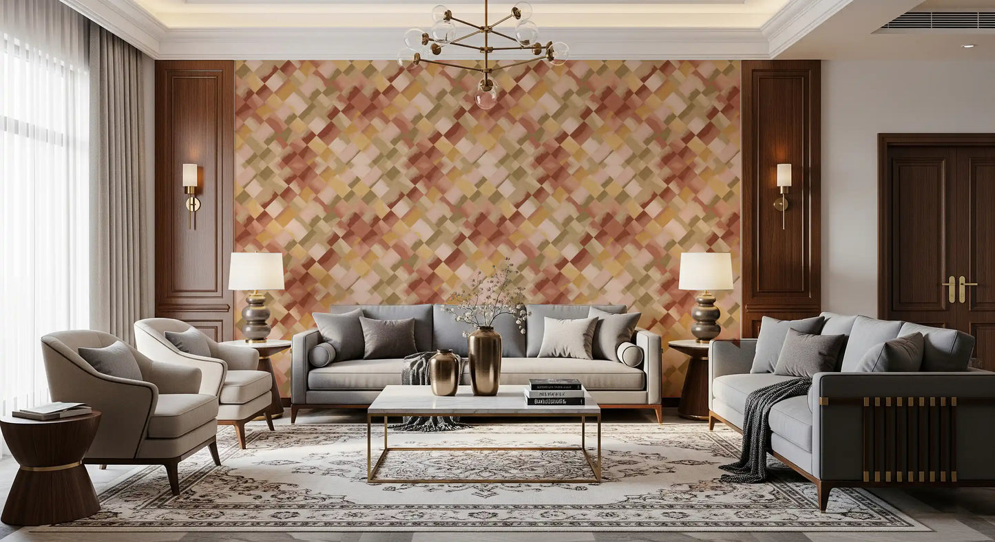 Relax Sunset Painted Checker Wallpaper⁠