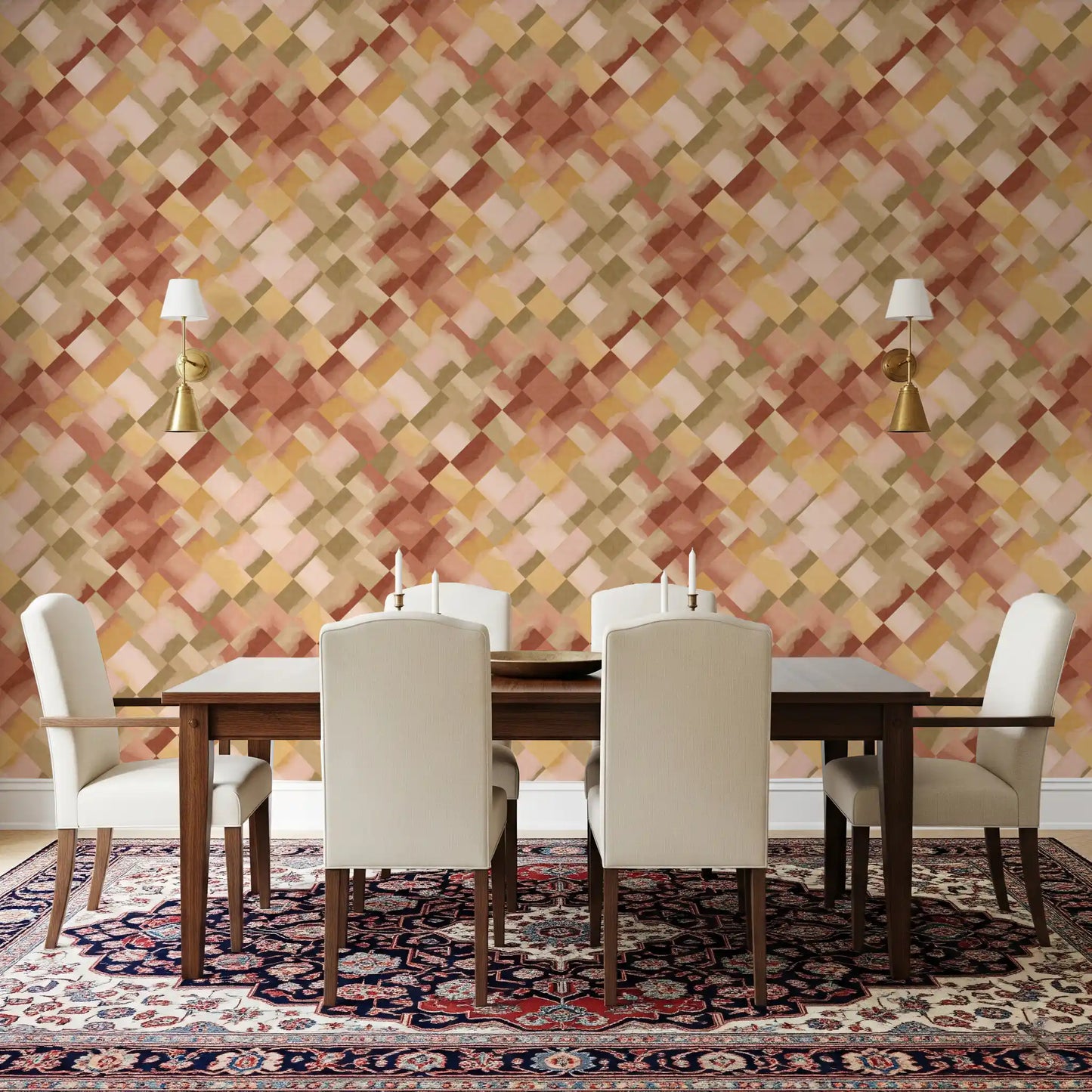 Relax Sunset Painted Checker Wallpaper⁠