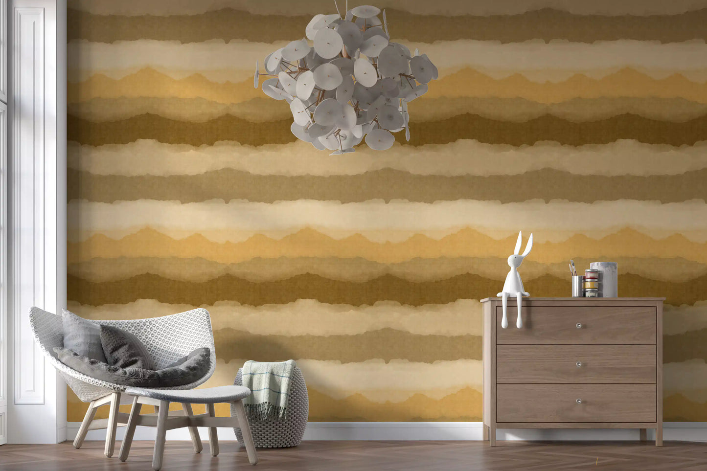Relax Ocher Painted Horizon Wallpaper⁠