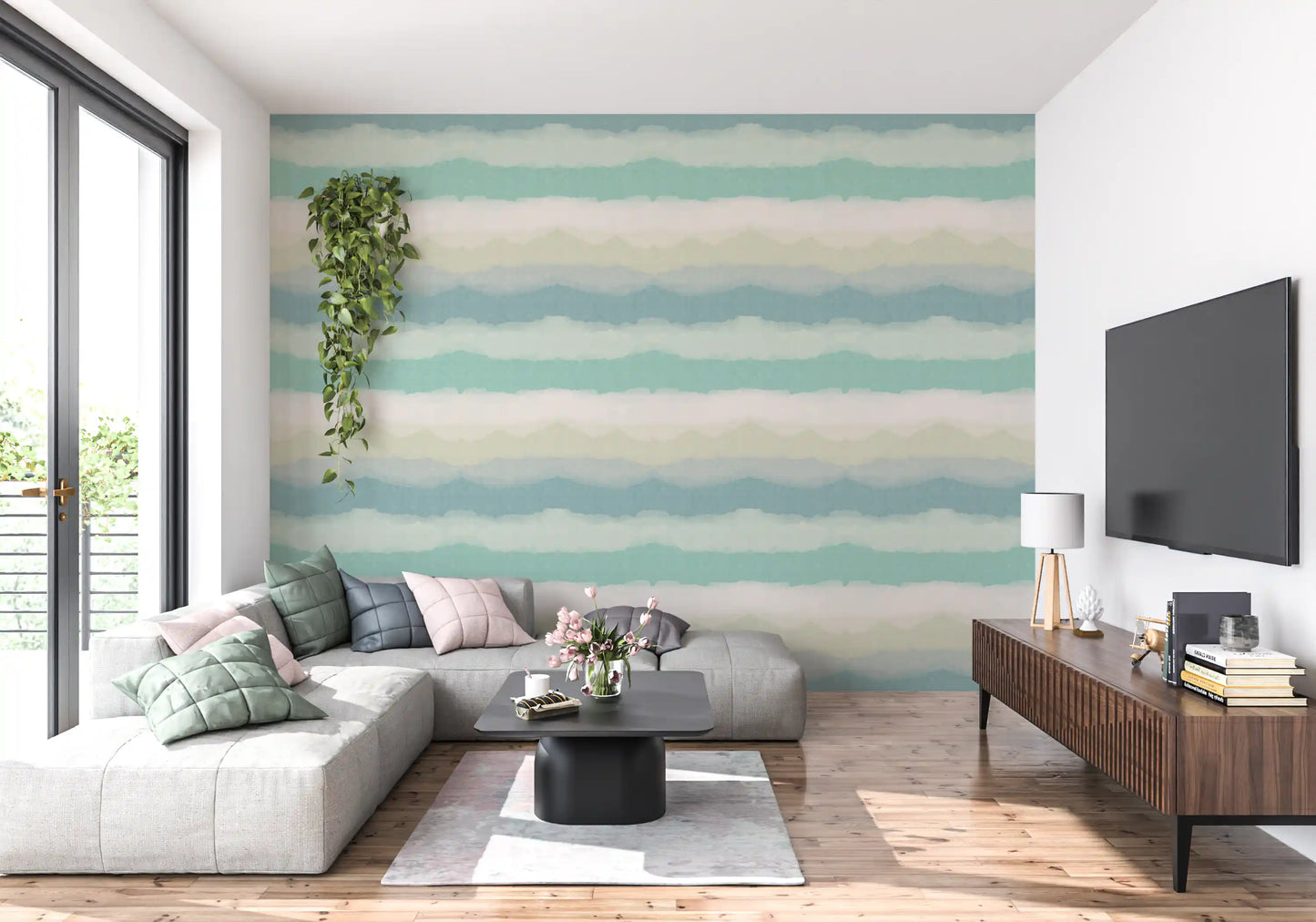 Relax Watery Painted Horizon Wallpaper⁠