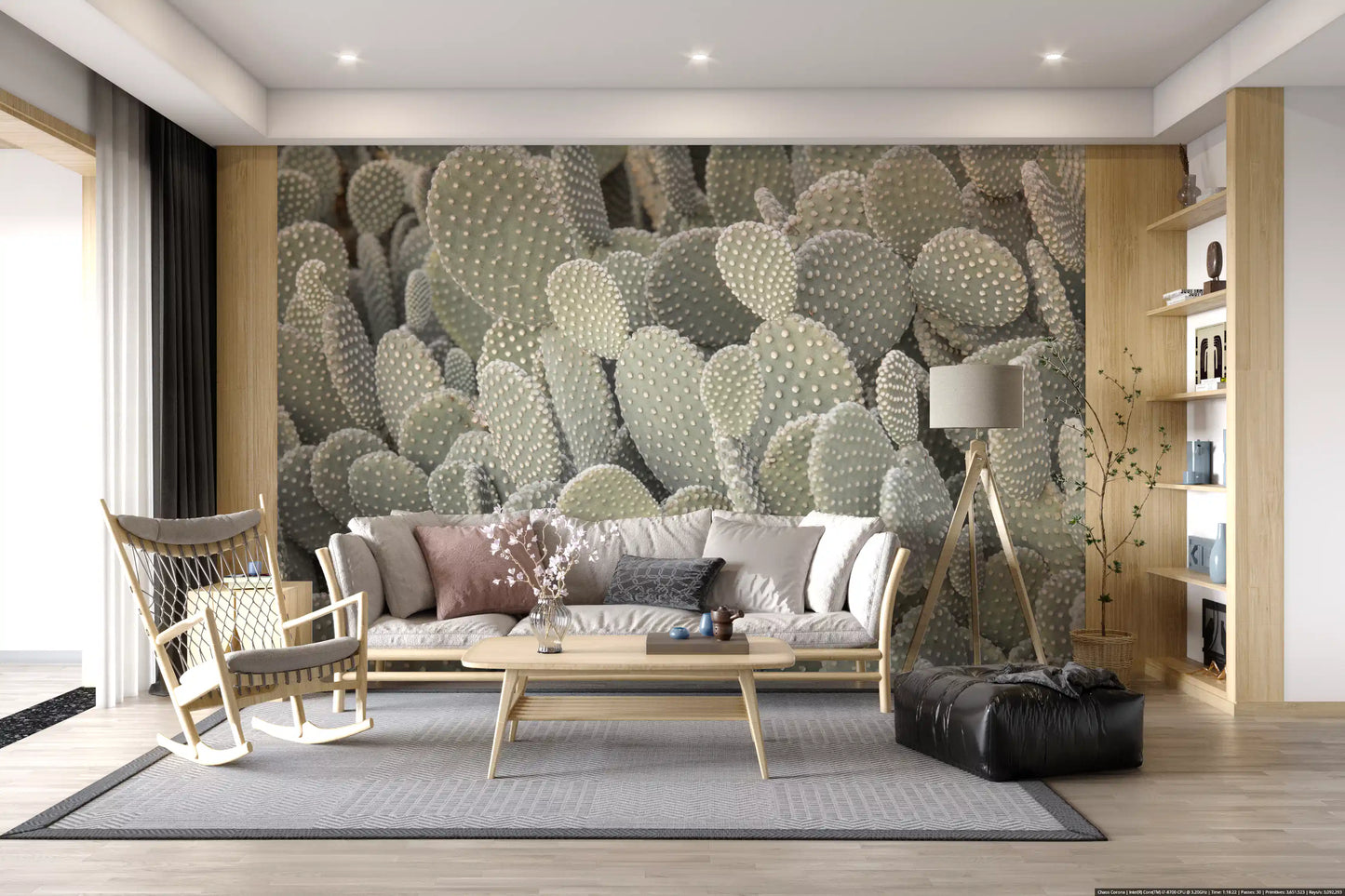 Cacti background Wall Mural