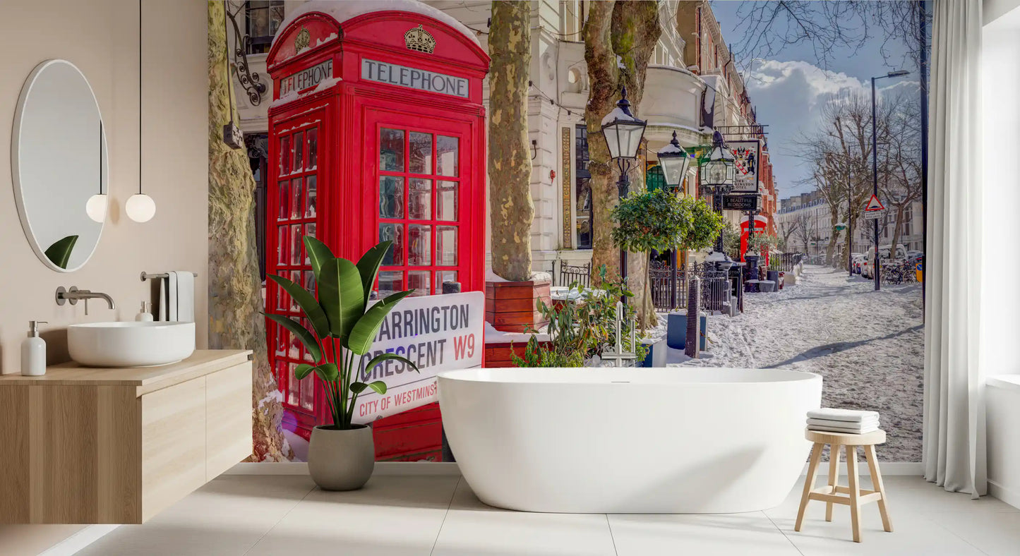 Maida Vale in snow Wall Mural