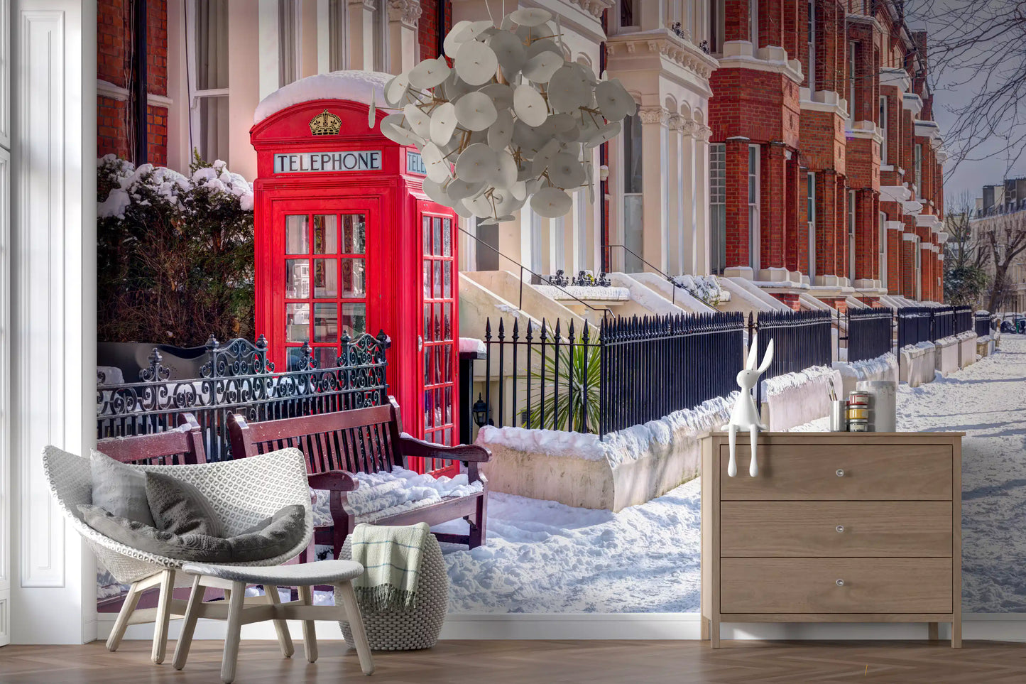 Snowy London Wall Mural