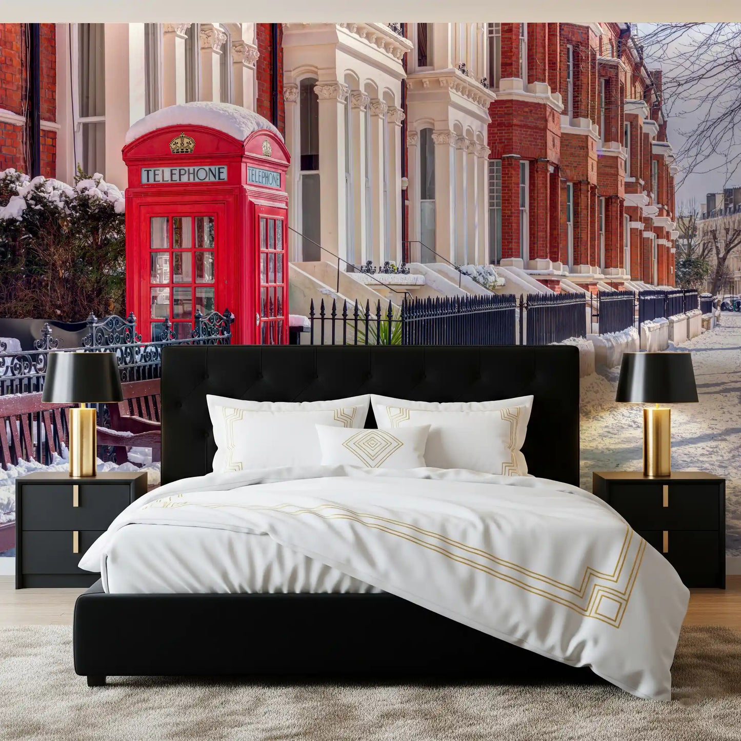 Snowy London Wall Mural
