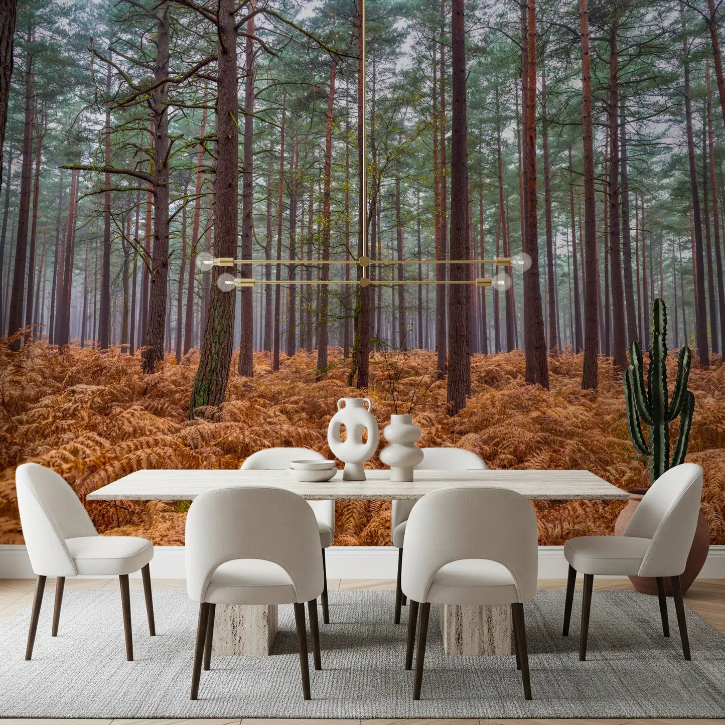 Pine Woods & Ember Ferns Wall Mural