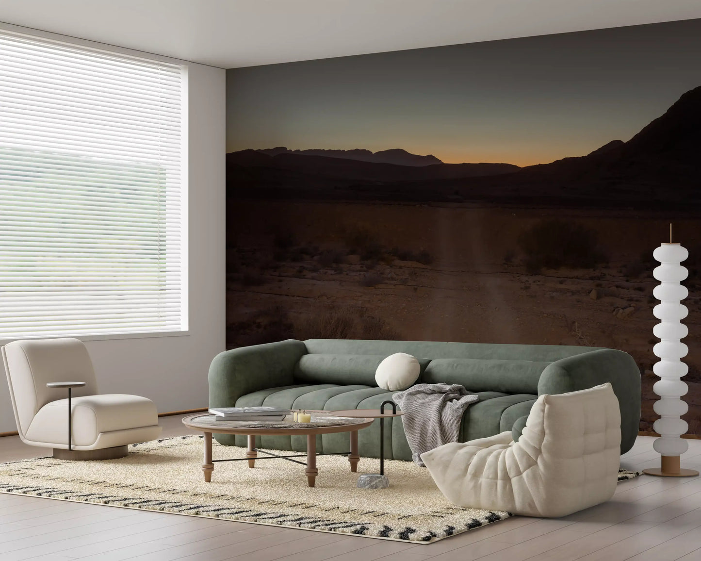 Desert Dawn Path Wall Mural