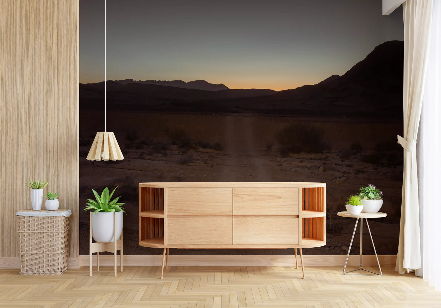 Desert Dawn Path Wall Mural
