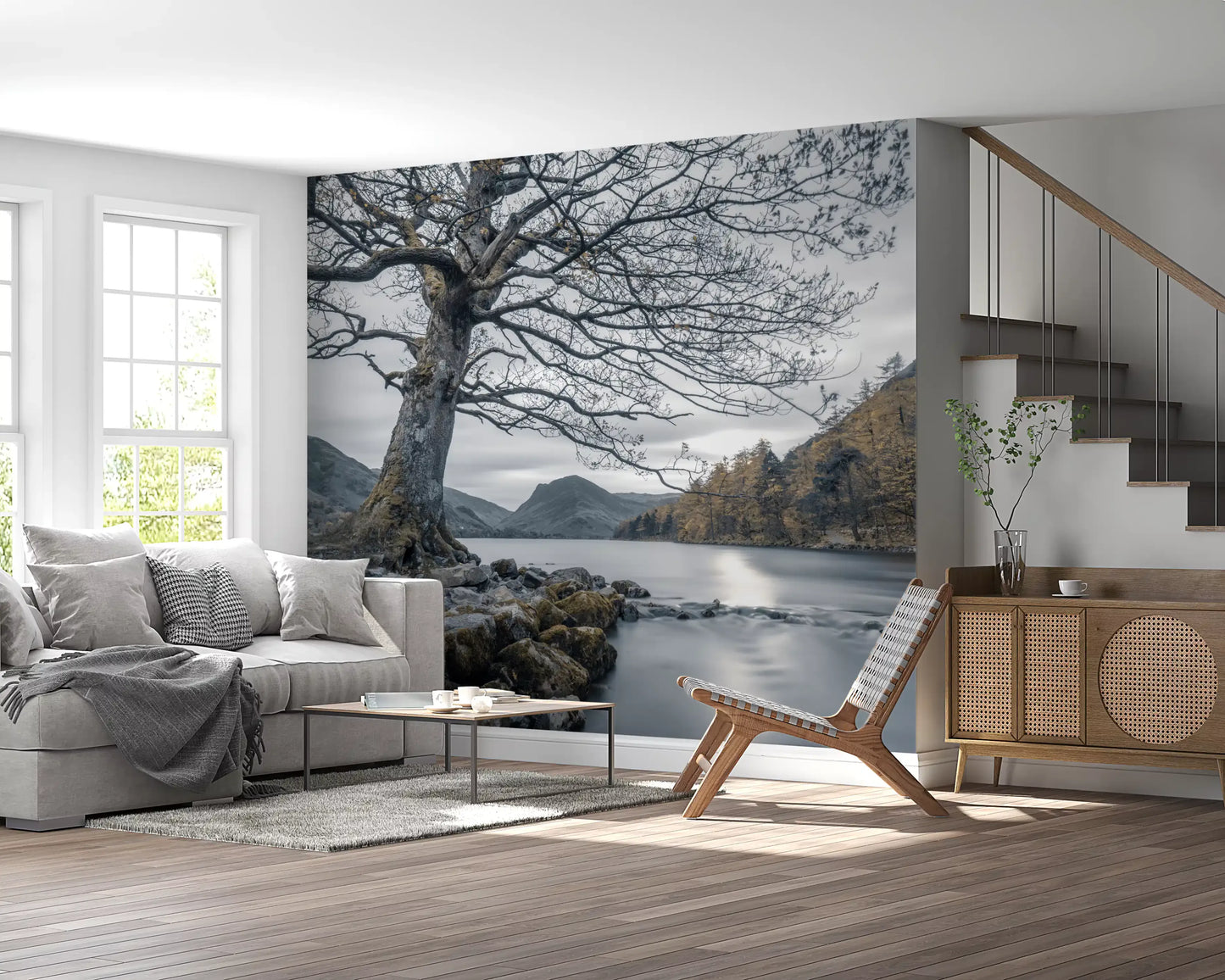 Ancient Oak, Silent Waters Wall Mural