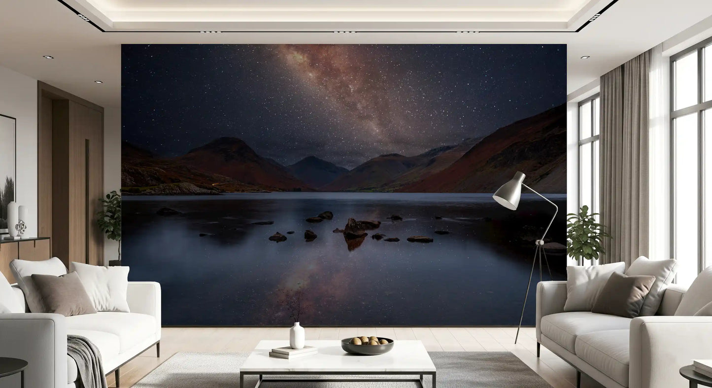 Milky Way Lake Reflection Wall Mural