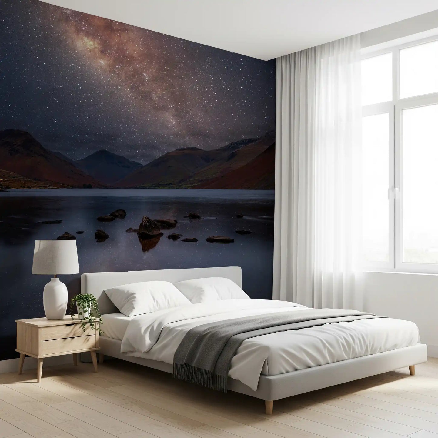 Milky Way Lake Reflection Wall Mural