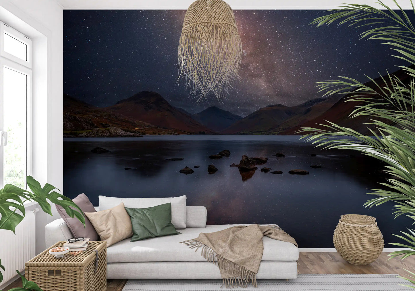 Milky Way Lake Reflection Wall Mural