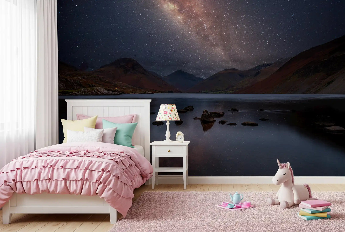 Milky Way Lake Reflection Wall Mural