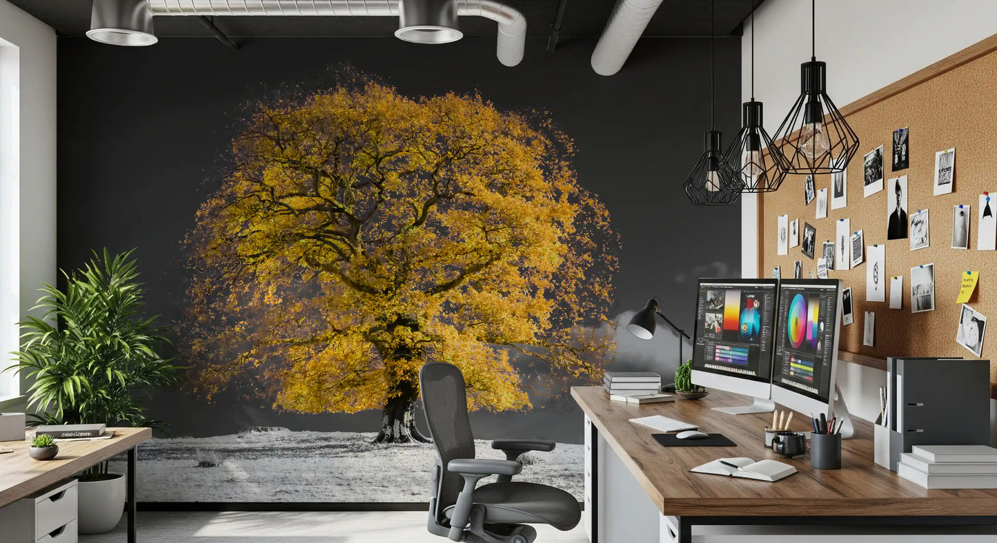 Golden Solitude Wall Mural