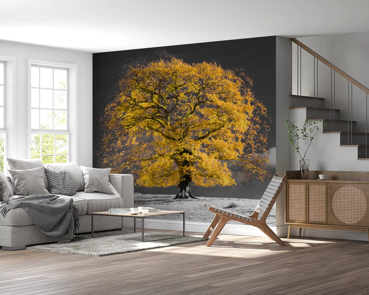 Golden Solitude Wall Mural