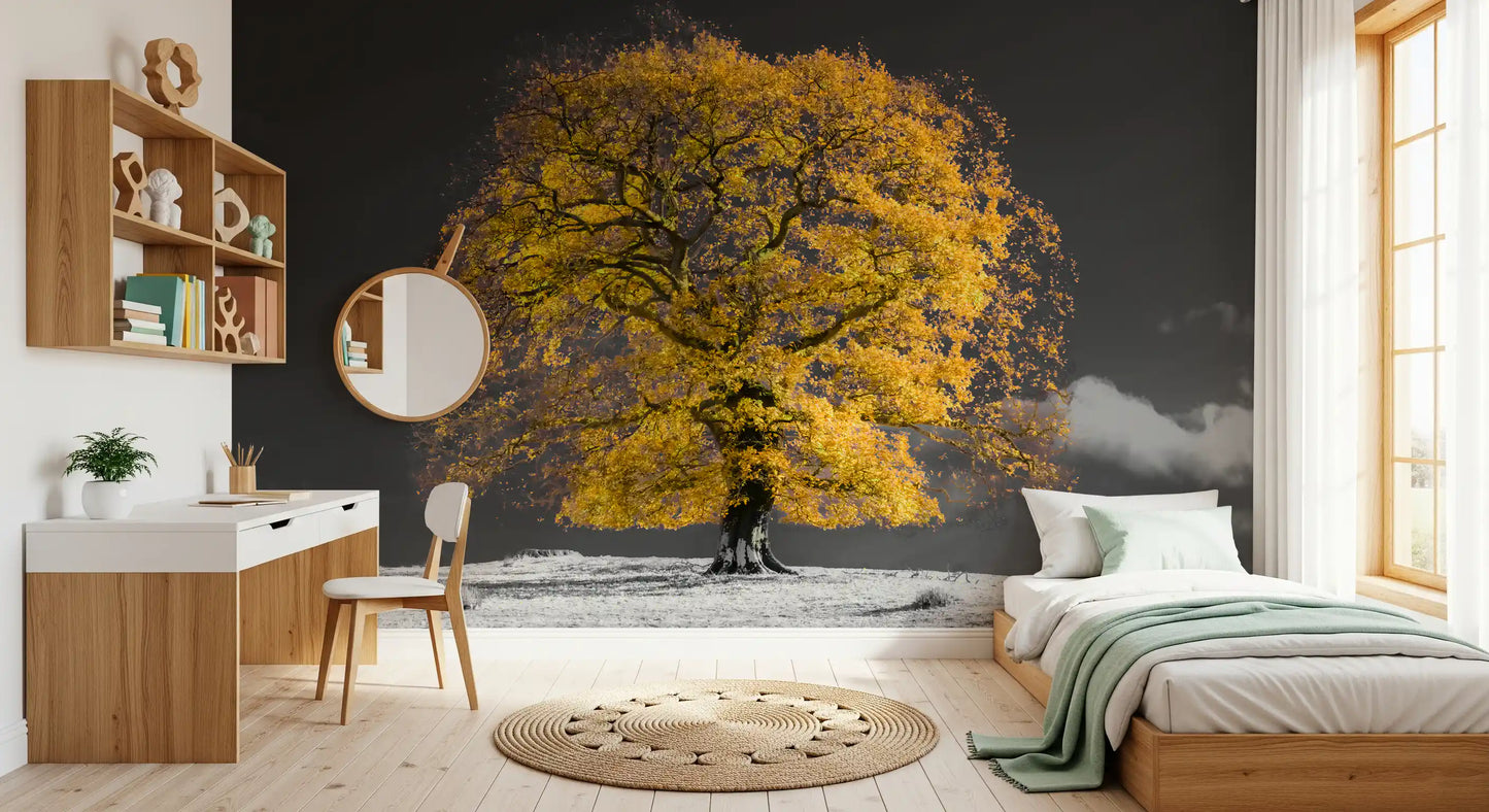 Golden Solitude Wall Mural