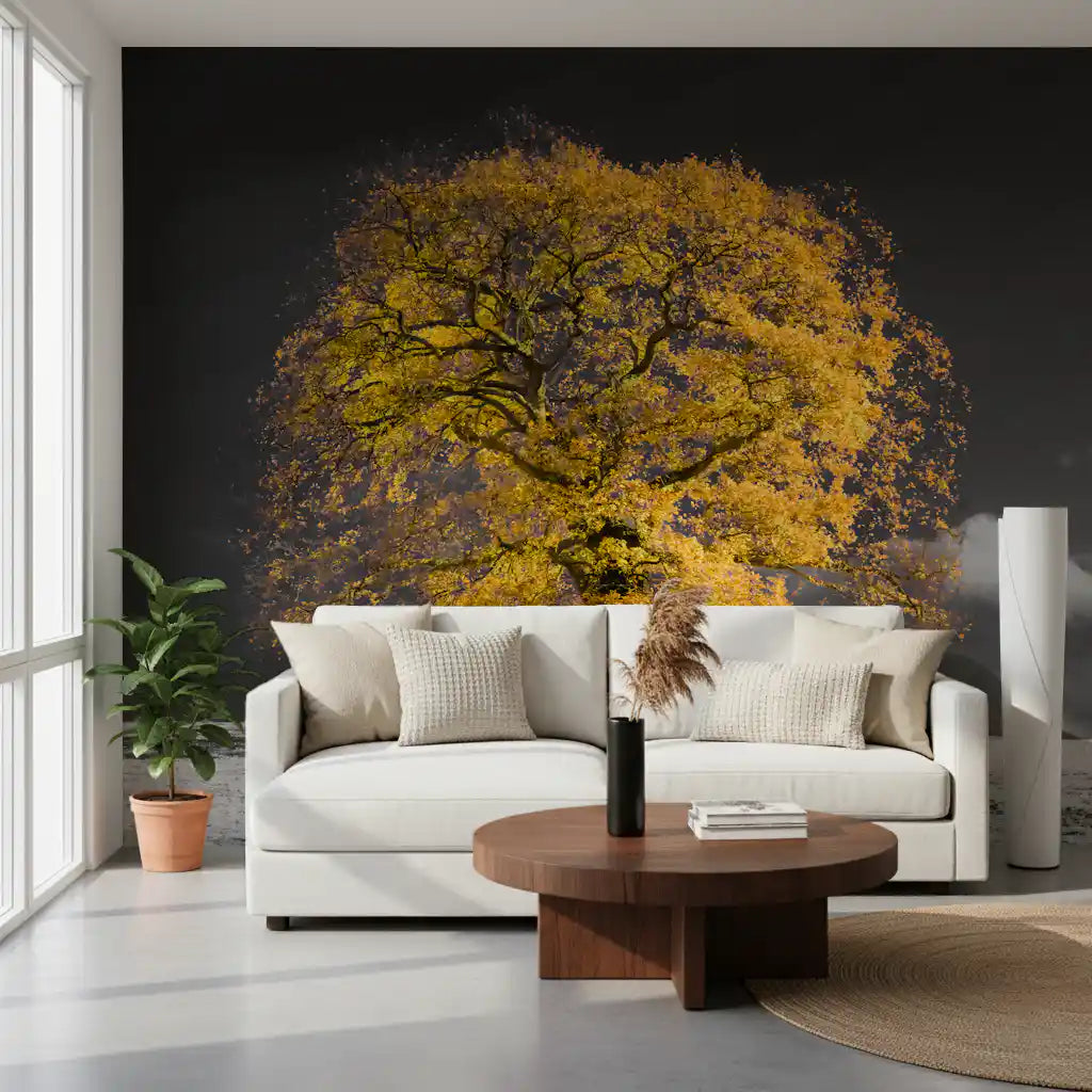 Golden Solitude Wall Mural