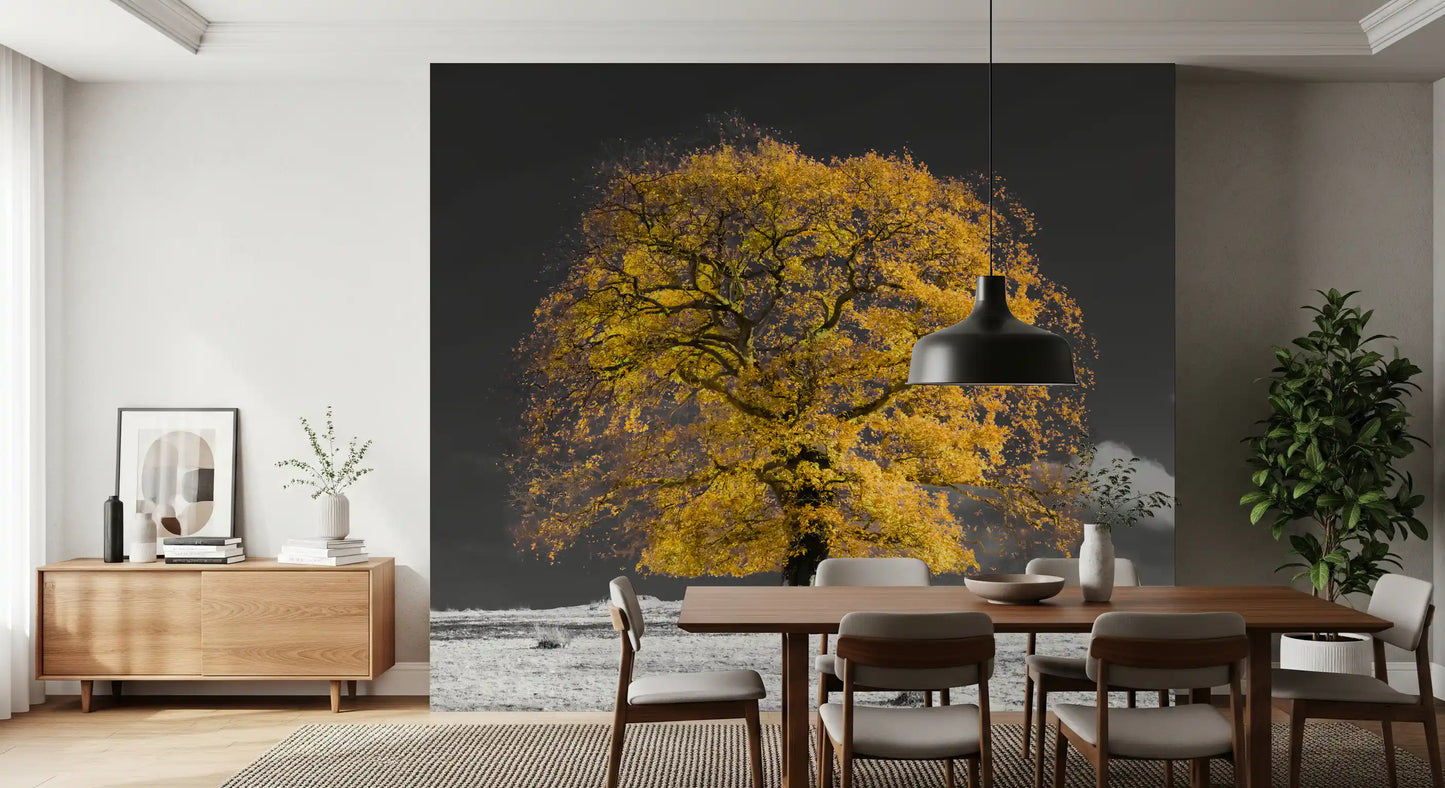 Golden Solitude Wall Mural