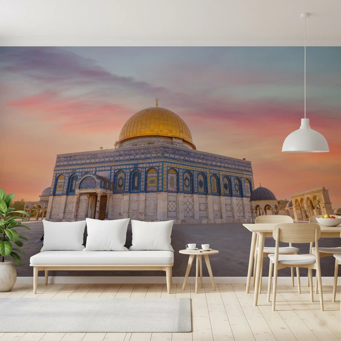 Jerusalem Golden Hour: Dome of the Rock Wall Mural