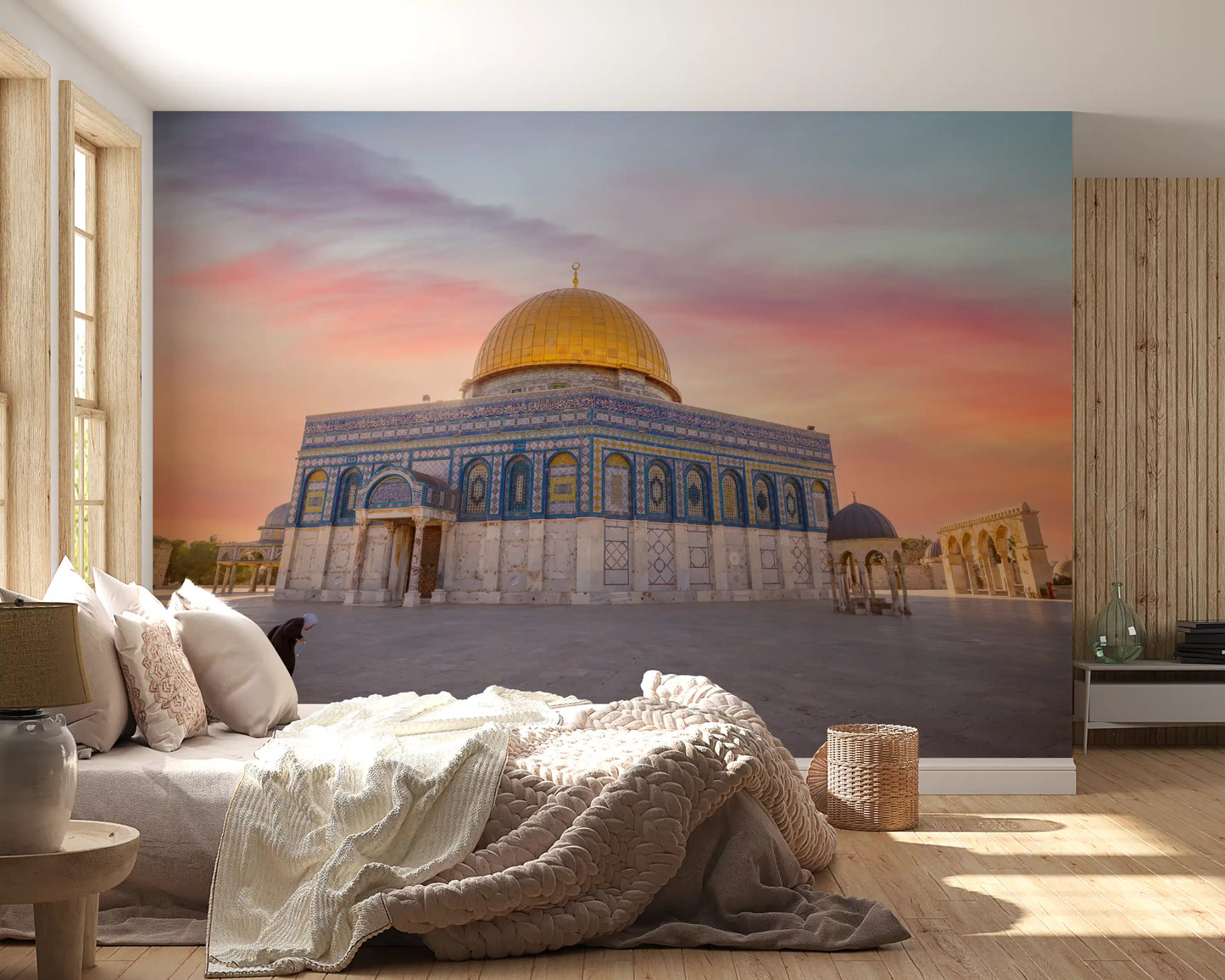 Jerusalem Golden Hour: Dome of the Rock Wall Mural