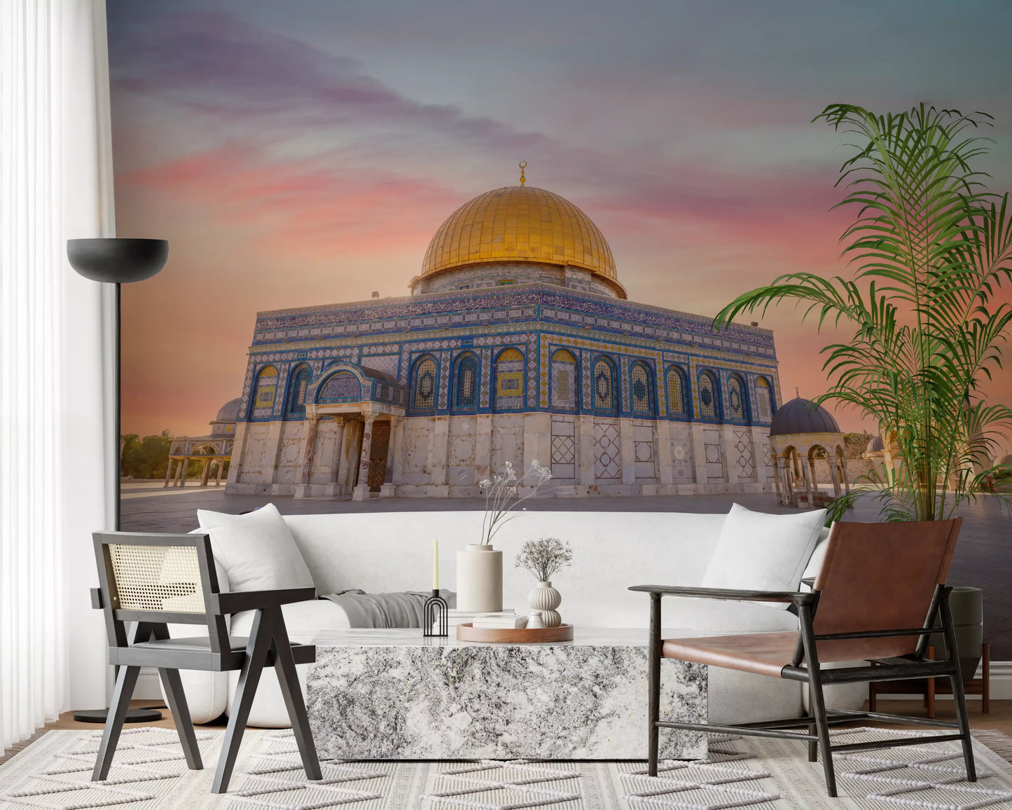 Jerusalem Golden Hour: Dome of the Rock Wall Mural