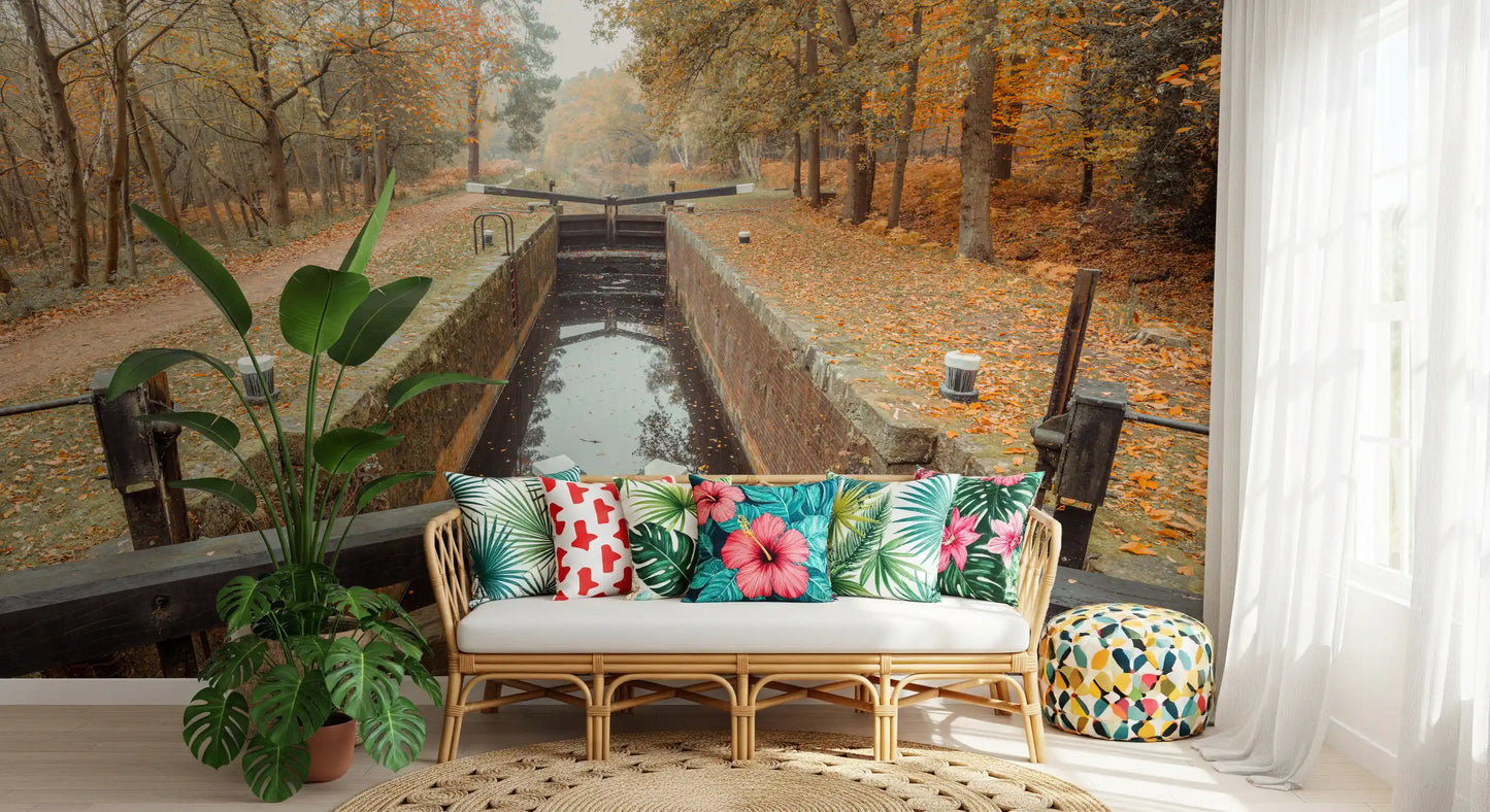 Ember Leaves, Silent Locks Wall Mural