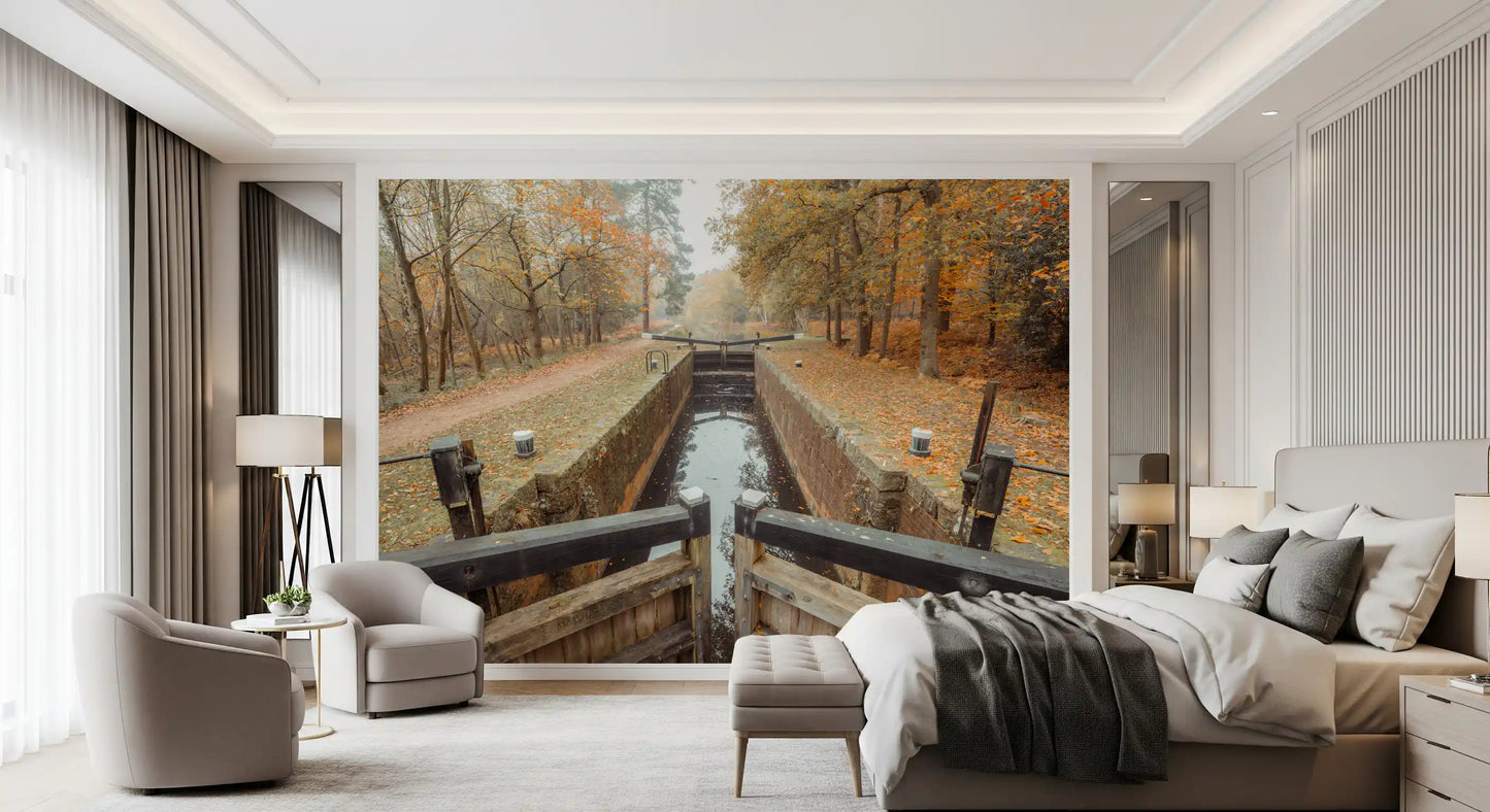 Ember Leaves, Silent Locks Wall Mural