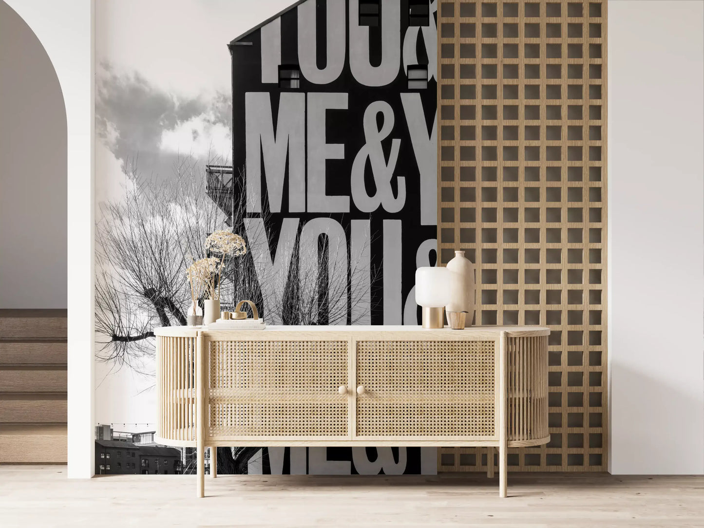 You & Me Urban Art Wall Mural