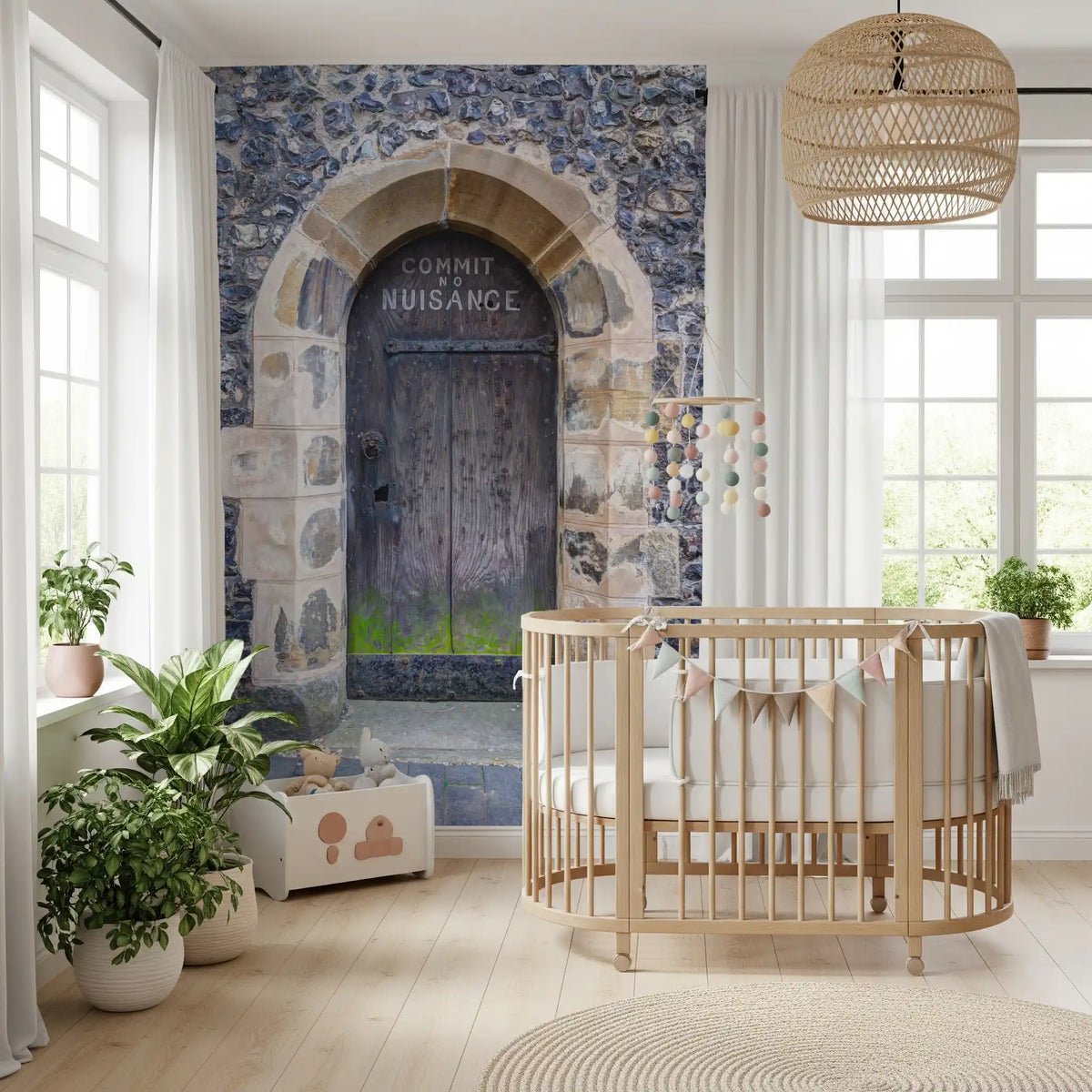 Entry Arched Commit No Nuisance Wall Mural Scene