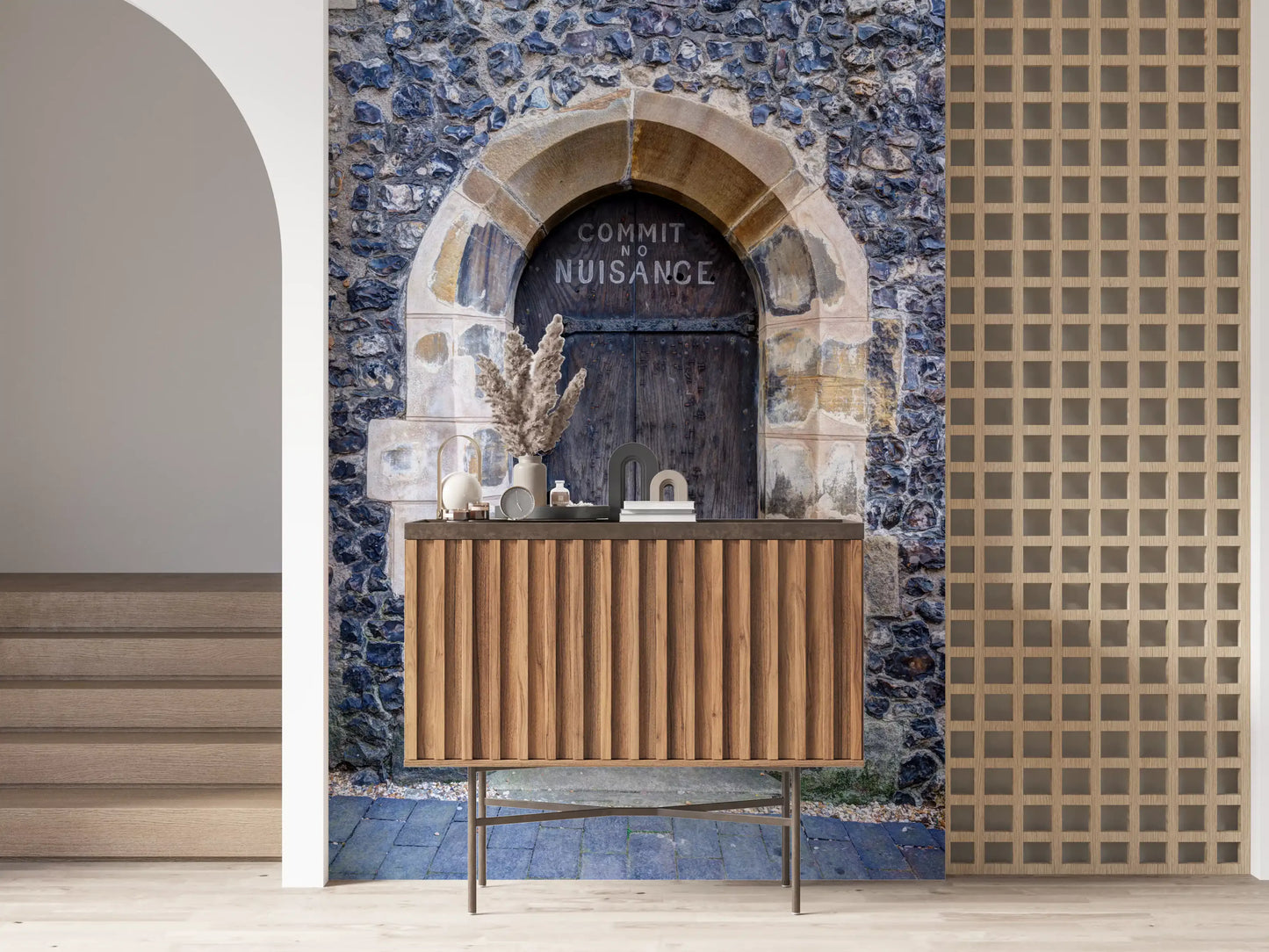 Arched Entry: Commit No Nuisance Wall Mural