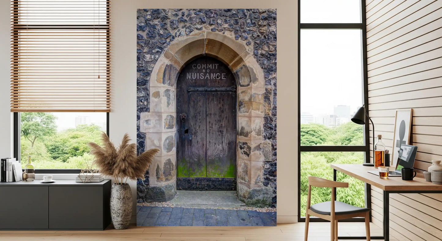 Arched Entry: Commit No Nuisance Wall Mural