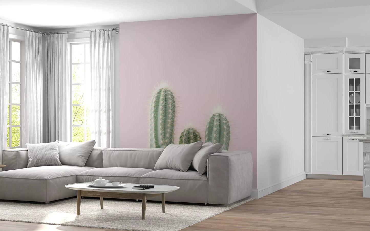 Blush Desert Spire Wall Mural