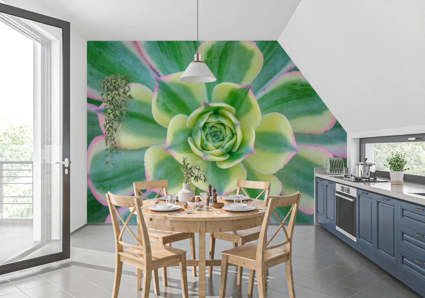 Succulent Serenity Wall Mural