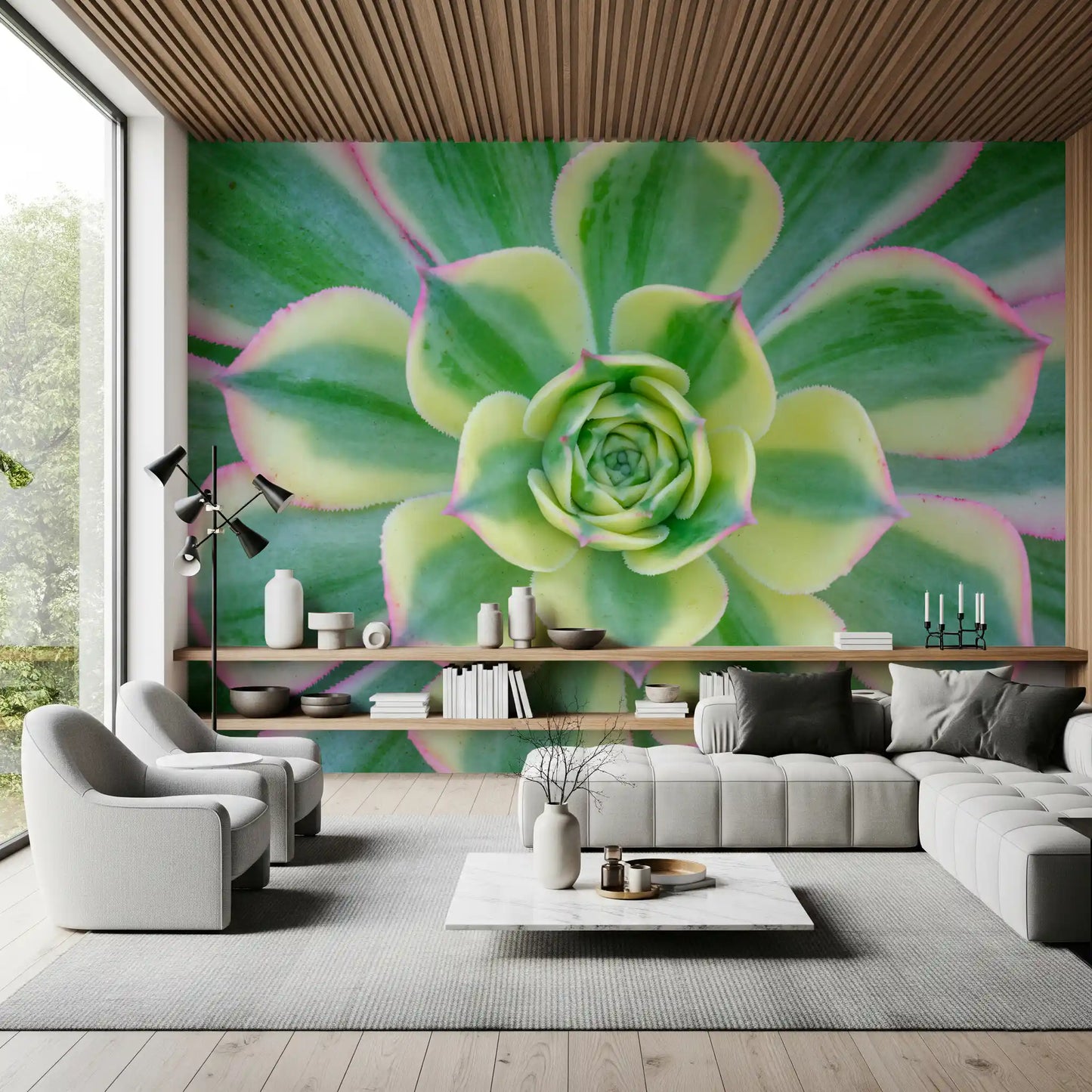 Succulent Serenity Wall Mural