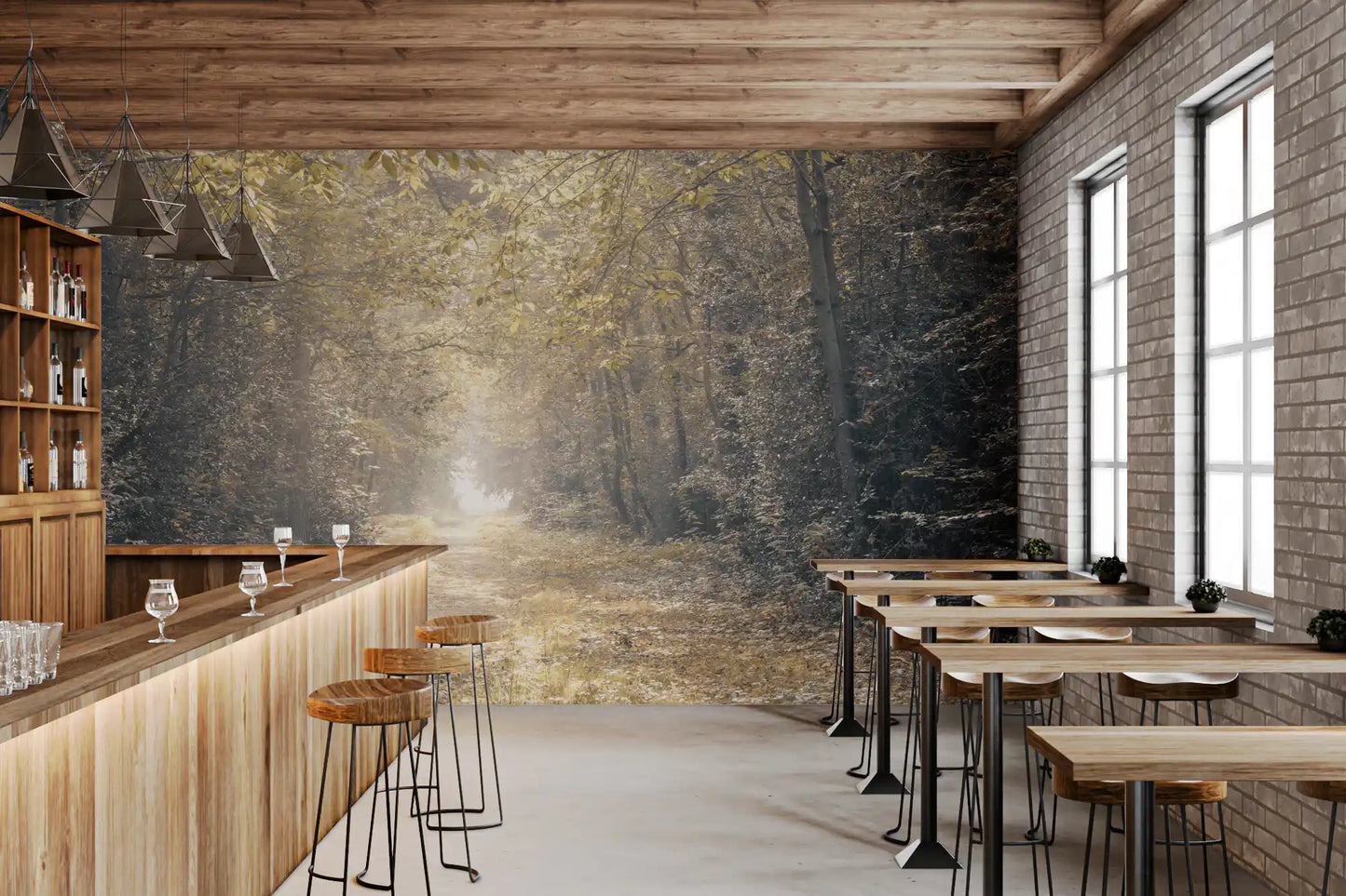 Forest Glow Pathway Wall Mural