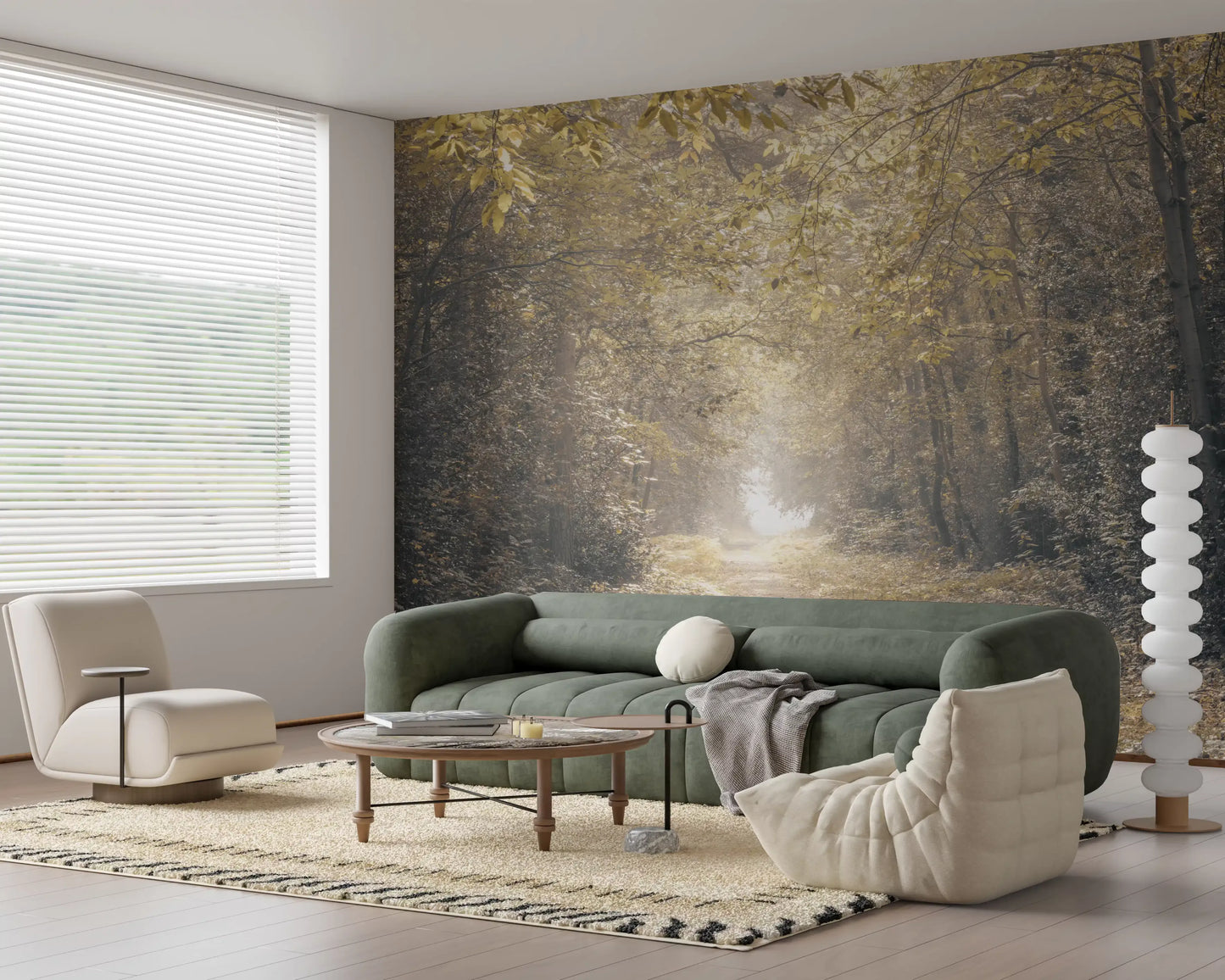 Forest Glow Pathway Wall Mural