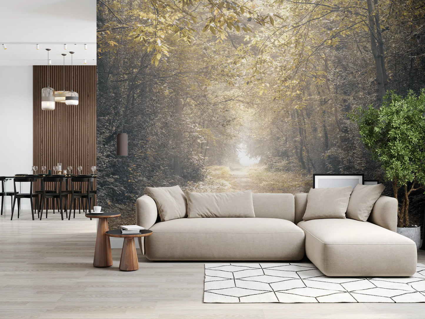 Forest Glow Pathway Wall Mural