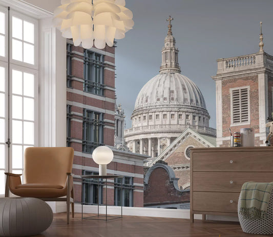 Londons majestic dome wall mural with historic city architecture