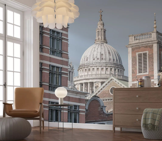 Londons majestic dome wall mural with historic city architecture