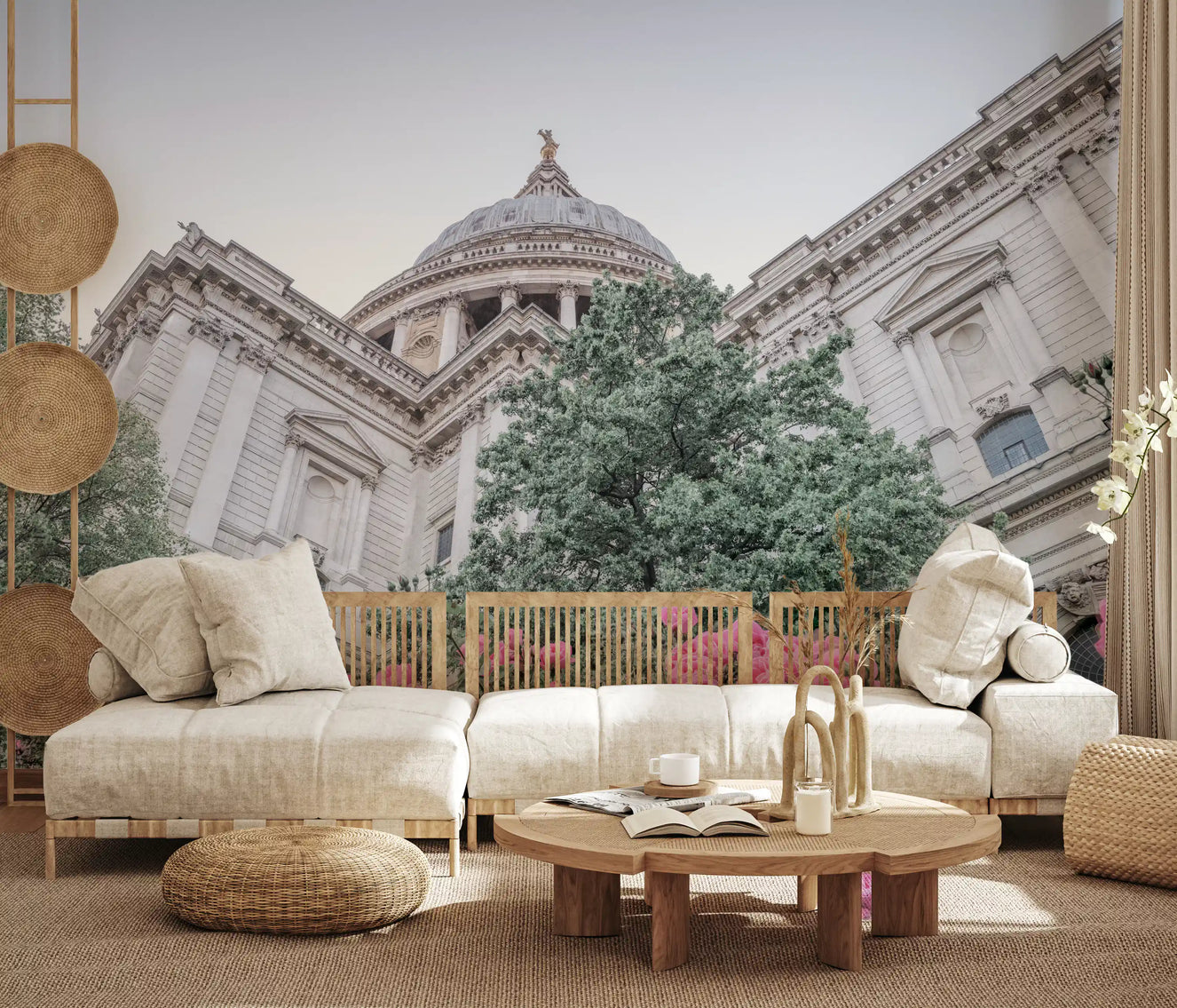St. Paul's Rose Garden Vista Wall Mural