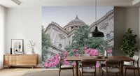 St Pauls garden vista wall mural with colourful blooming roses