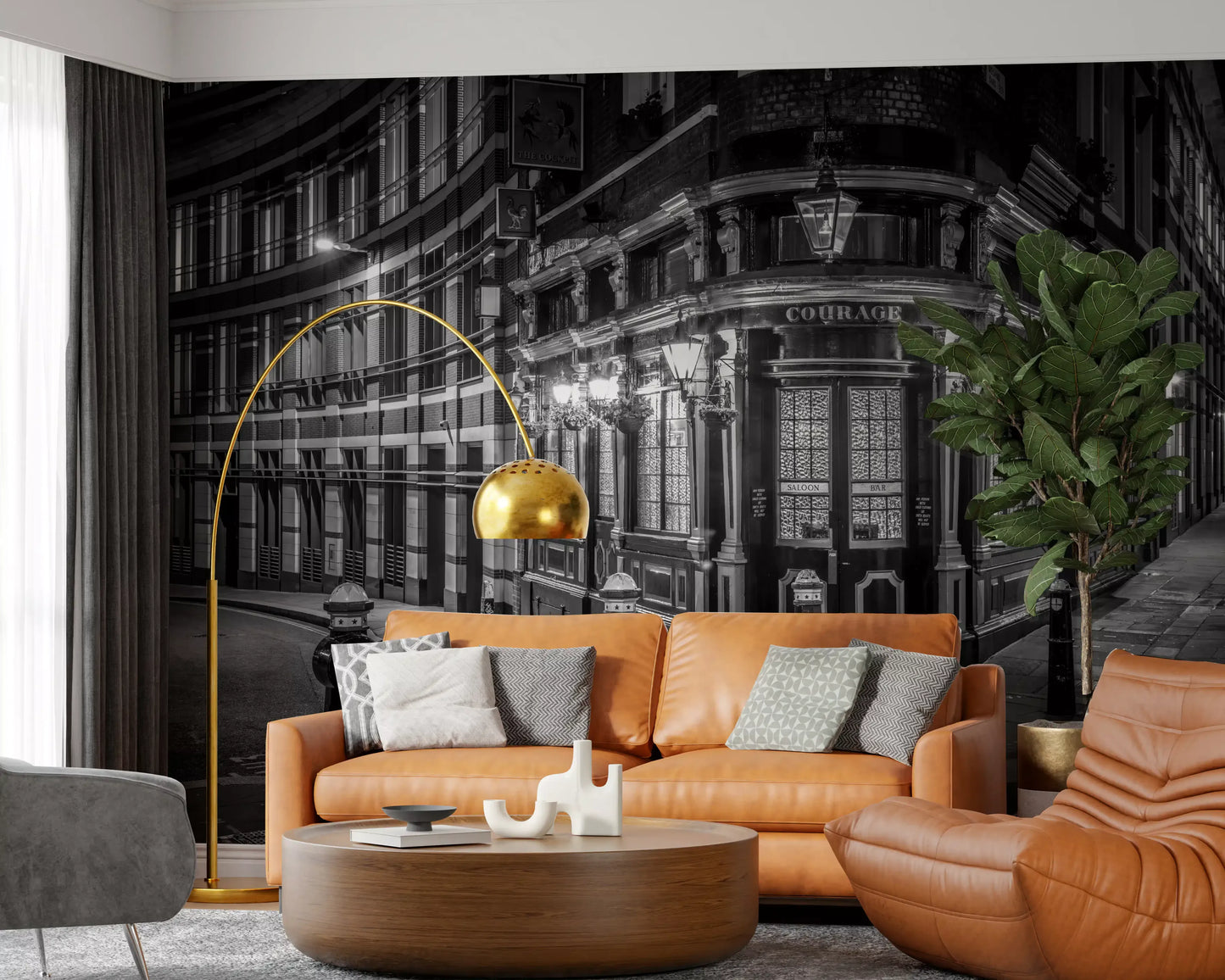 London's Corner Glow Wall Mural